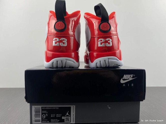 Red Jordan Gym 302370-160 White 9 Retro Air 0814